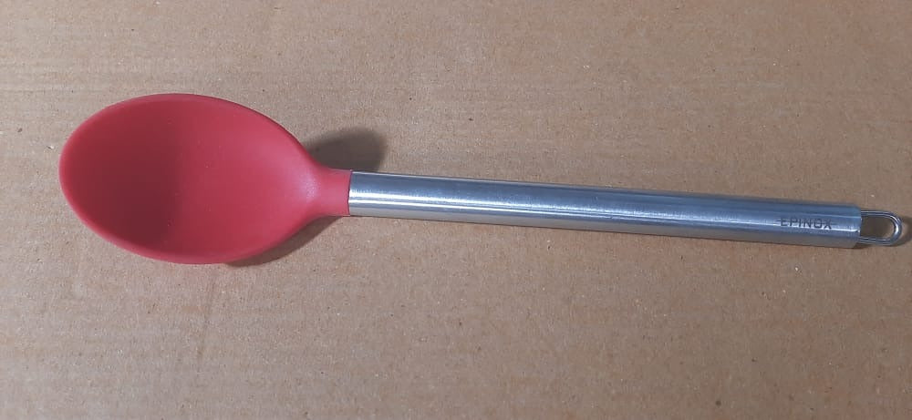 2899 Silicone Serving Spoon with Heat Resistant Silicone Covering Head and Stay-Cool Stainless Steel Handle DeoDap 2899 Silicone Serving Spoon with Heat Resistant Silicone Covering Head and Stay-Cool Stainless Steel Handle DeoDap